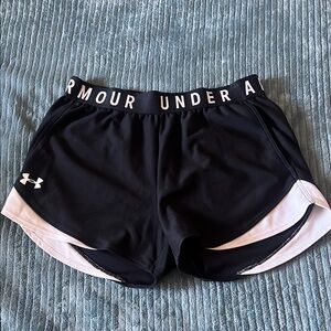 Under Armour Women's Black and White Shorts